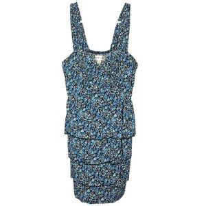 Emerald Sundae y2k Tiny Floral Fitted Ruffled 80’s Peplum Dress